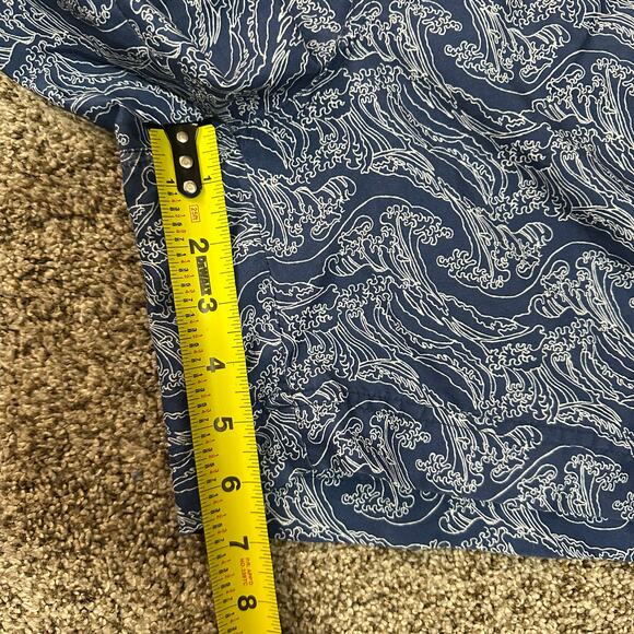 1901 Men's Blue Estate White Waves Swim Shorts Size XL - Picture 4 of 9